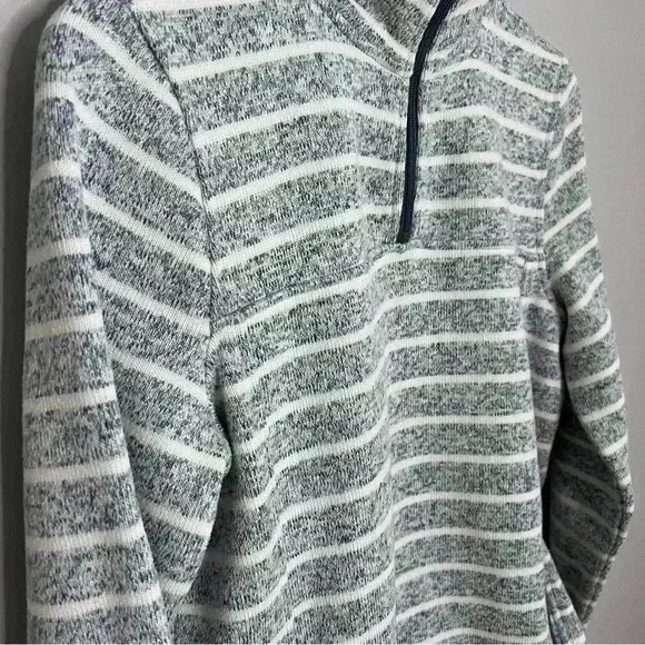 THREAD + SUPPLY 1/4 Zip Striped Fleece Pullover Size M in EUC - Picture 2 of 6